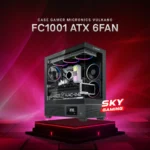 Case Gamer Micronics Vulkano FC1001 ATX – 6 Ventiladores ARGB + LED de Temperatura