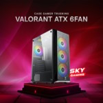 Case Gamer TrueKing VALORANT ATX con 6 Ventiladores – Panel Mesh / Malla