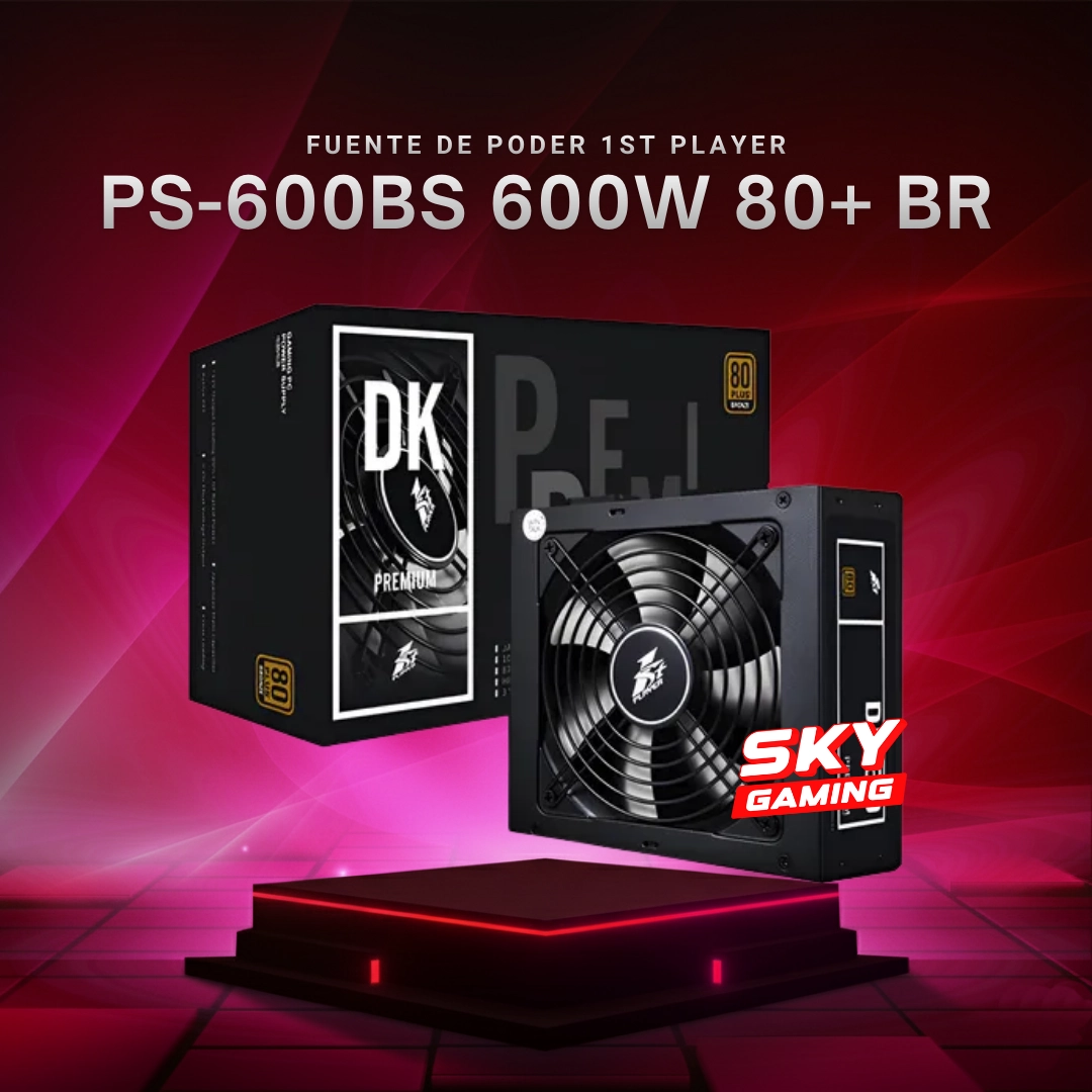 Fuente de Poder 1st Player PS-600BS 600W 80 Plus Bronze