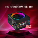 Fuente de Poder ESGAMING ES-RGB650W 80 Plus Bronze APFC
