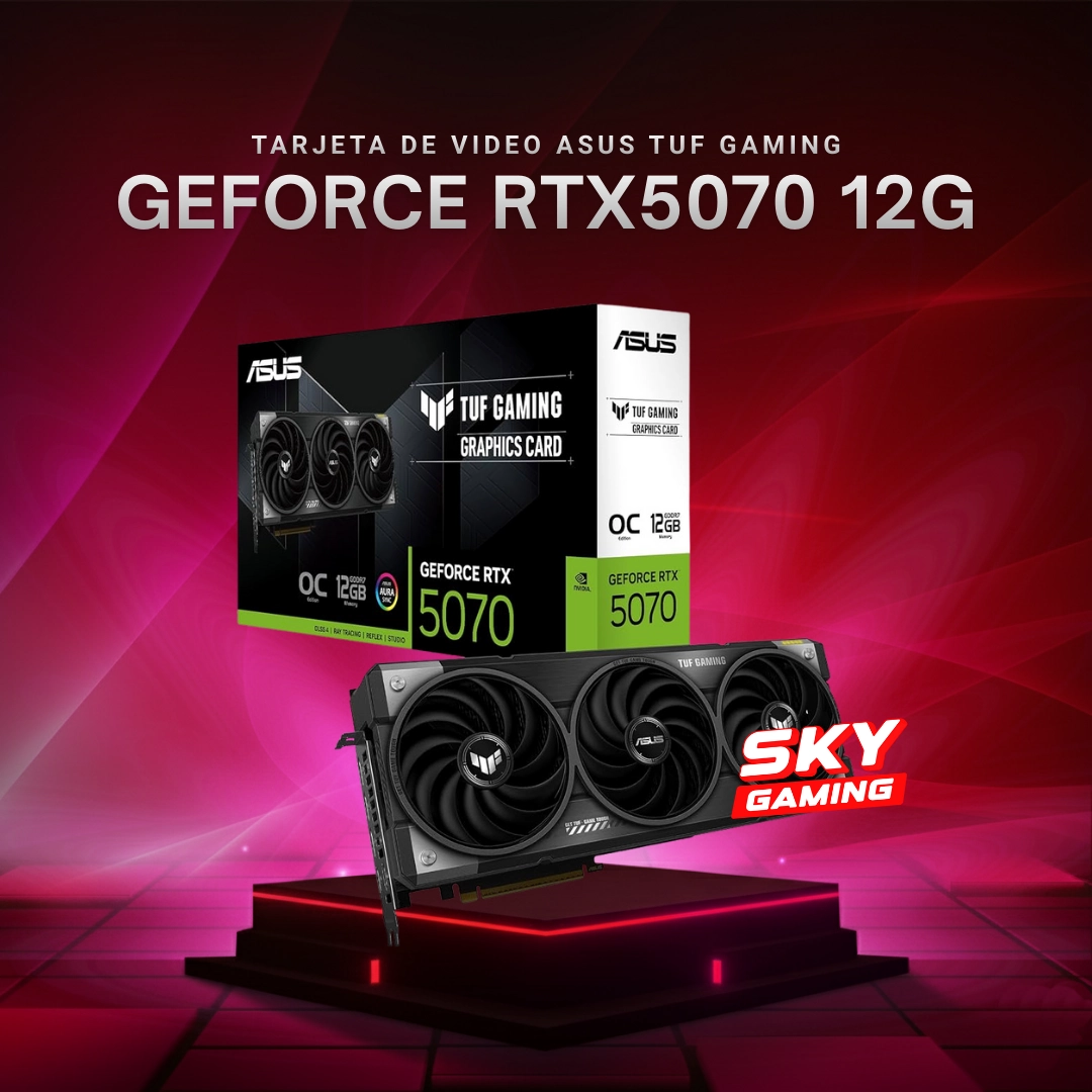 Tarjeta de Video ASUS TUF Gaming GeForce RTX 5070 OC 12GB GDDR7 (Triple Fan)