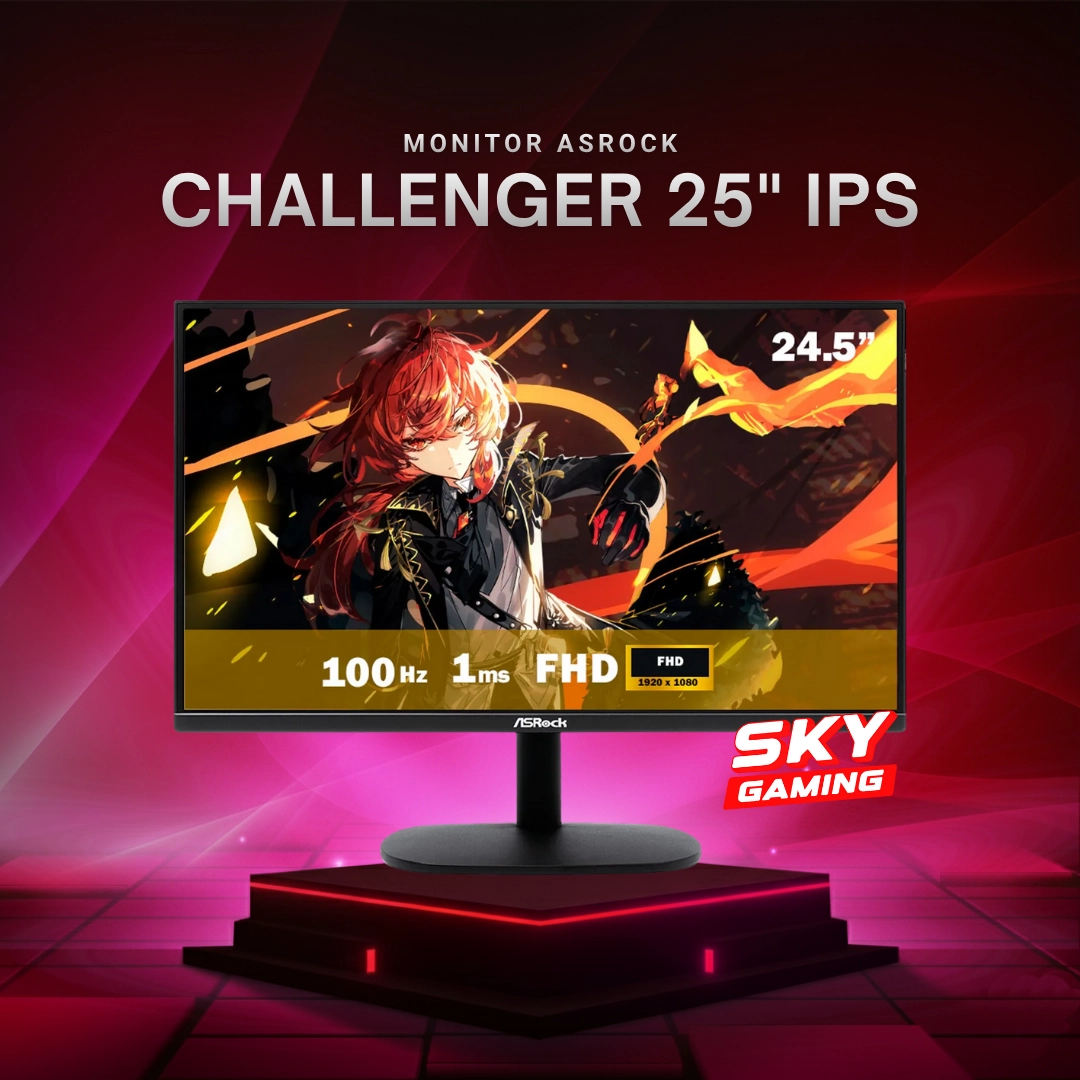 Monitor ASRock Challenger 25" CL25CFF IPS 100Hz 1ms FreeSync sRGB 99%