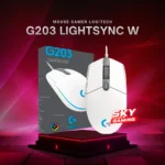 Mouse Gamer Logitech G203 Lightsync White 8000 DPI RGB