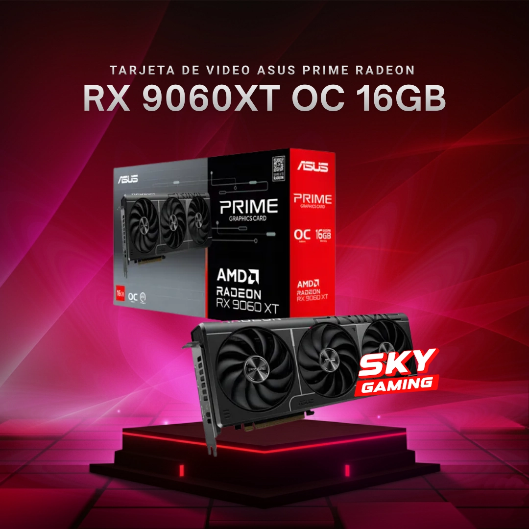 Tarjeta de Video ASUS PRIME Radeon RX 9060 XT OC – 16GB GDDR6 - Sky ...