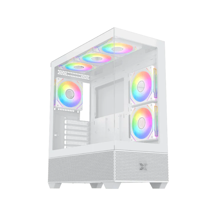 CASE XIGMATEK, ALPHARD ARTIC, (WH) EATX. PANEL FRONTAL Y LATERAL VIDRIO TEMPLADO