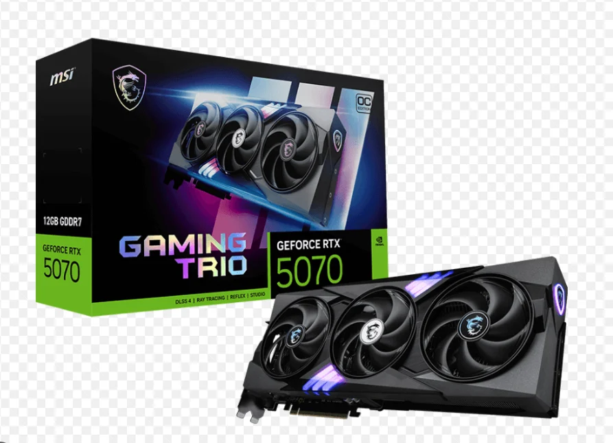 TARJETA DE VIDEO MSI RTX 5070 GAMING TRIO OC12GB GDDR7
