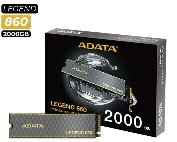 SSD NVME, ADATA, LEGEND 860 2TB M.2 GEN 4X4 NVME 6000MB/s C/DISP ALUMI